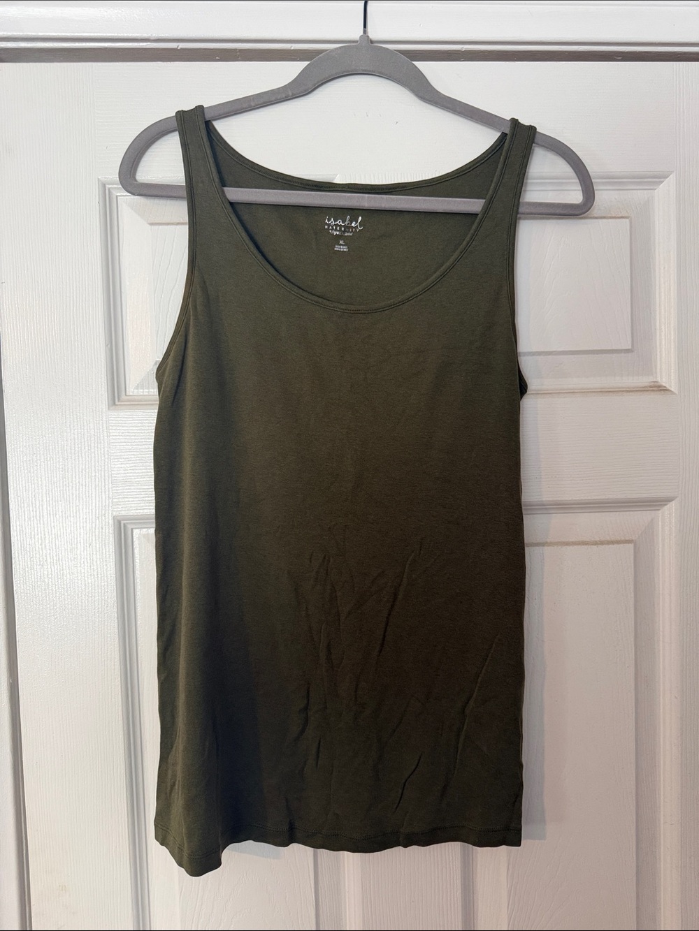 Isabel Maternity by Ingrid & Isabel Olive Green Scoop Neck Tank
